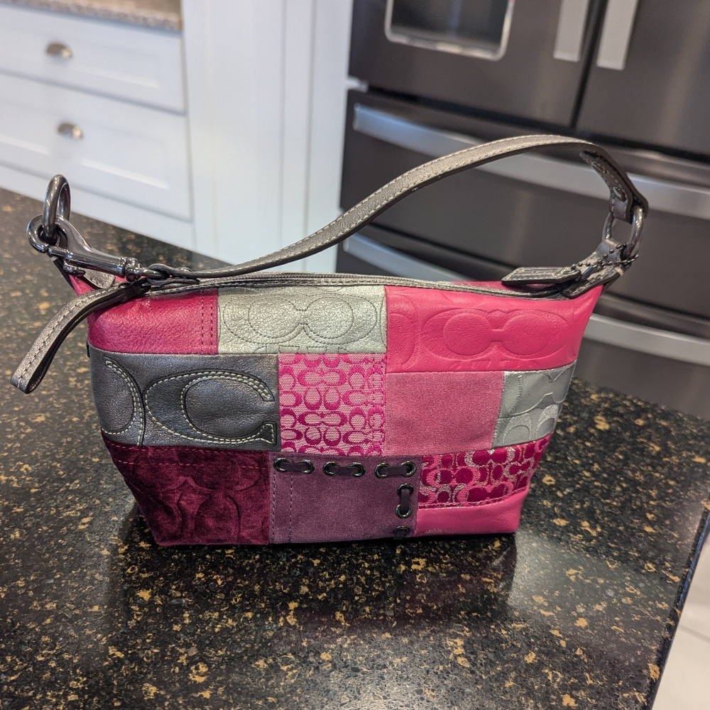 Y2K Pink Patchwork Demi Mini Shoulder Bag